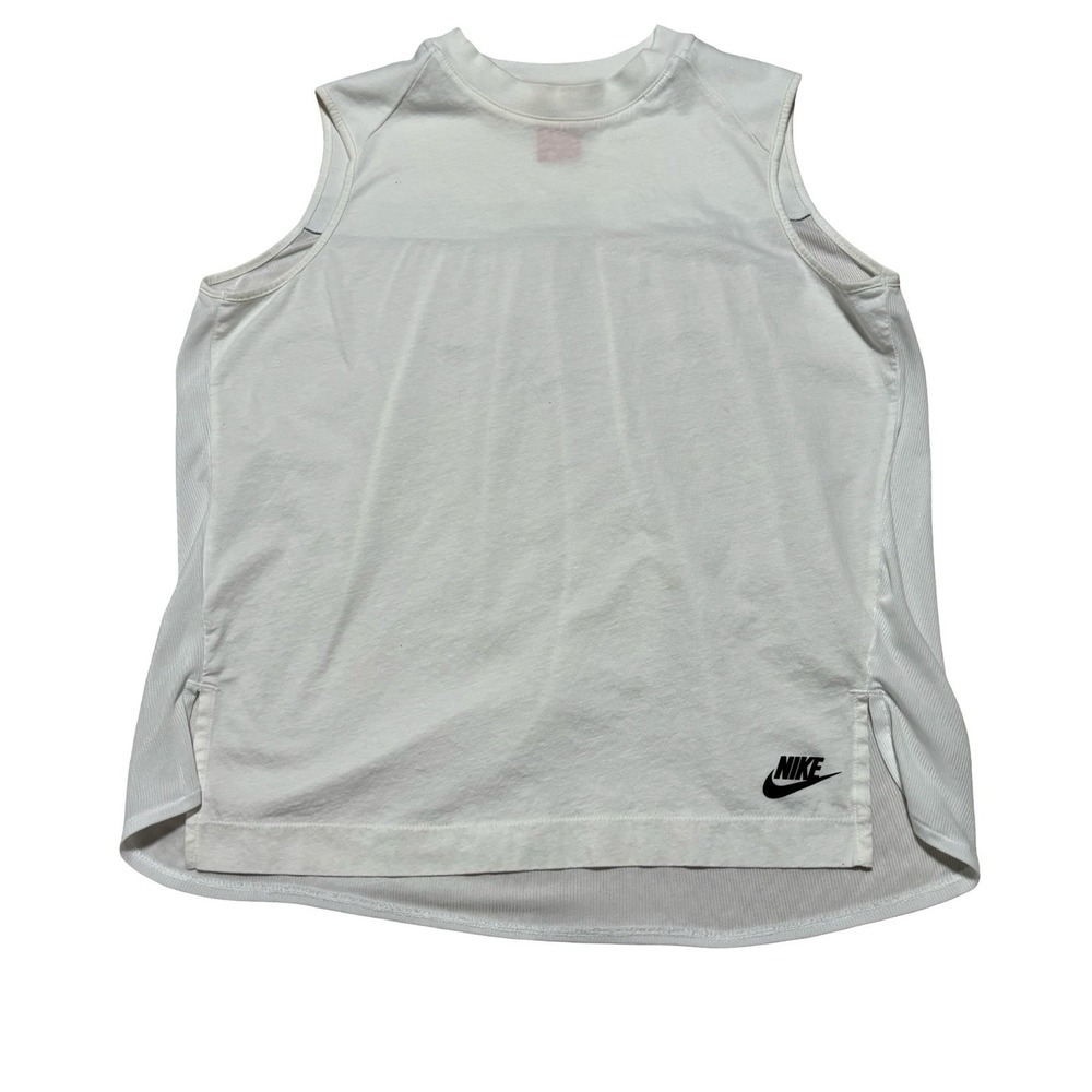 Nike Women's Athletic Sleeveless Top White Gym Yoga Running Size Small 19x 24